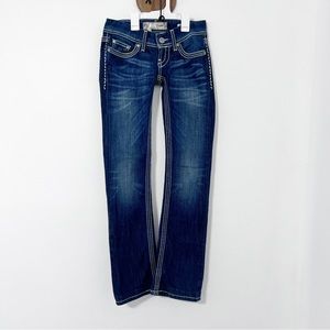 BKE Stella Slim Boot Low Rise Stretch HEMMED to 29” inseam Medium Wash Denim